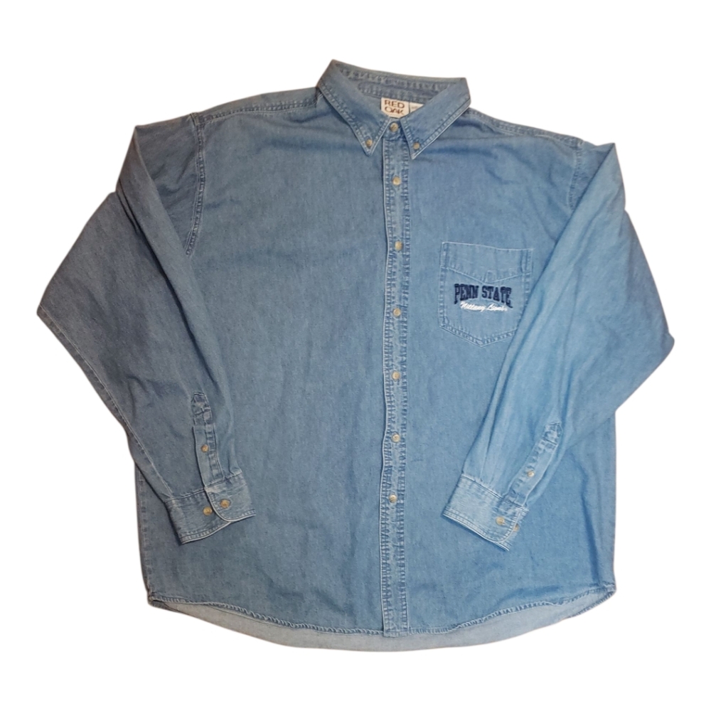Vtg Red Oak Penn University State Men's Shirt *NWOT